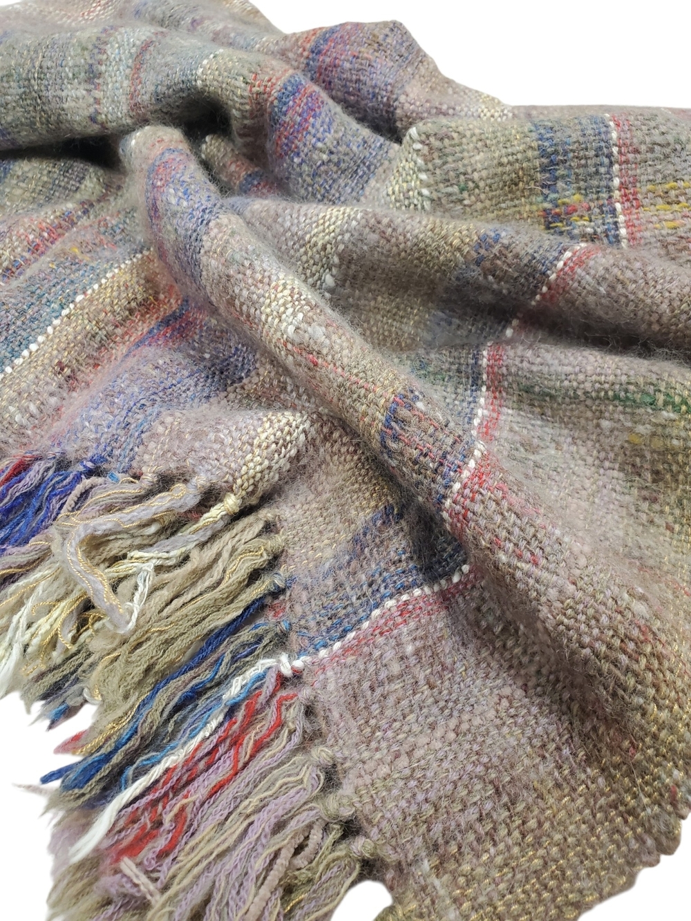 Alvah Handweavers Handwoven Fringe Scarf - Excellent Condition